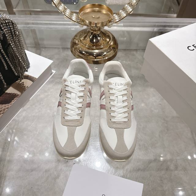 Factory price p Celine's new Jogger casual white shoes Celine Jogger casual shoe