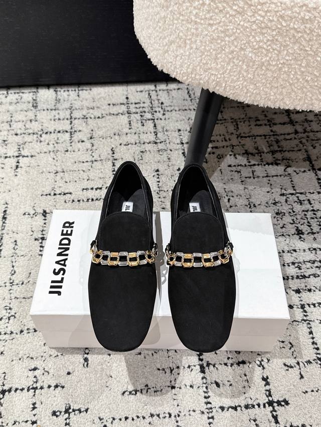 Top version Jil Sander 25 latest small square-toed loafers for fall, slip-on fl
