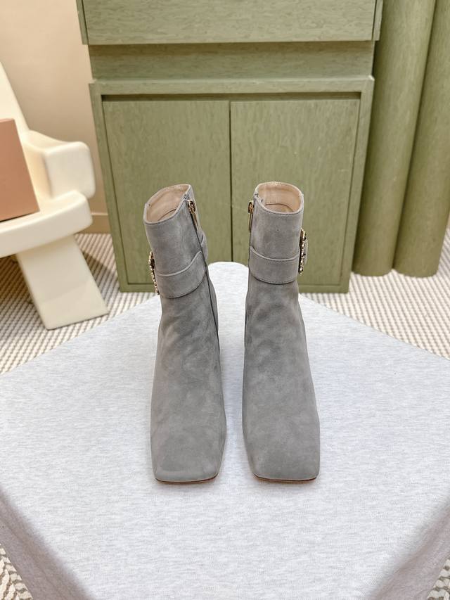 Shopping-agent-level | D0355 Gianvitorossi 25 Winter Square Toe Ankle Boots .