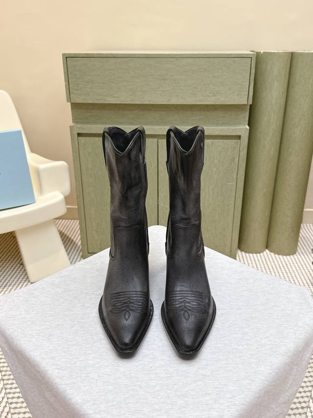 Purchasing agent level | D0165prada 25Ss Prada pointed toe ankle bootsA collect