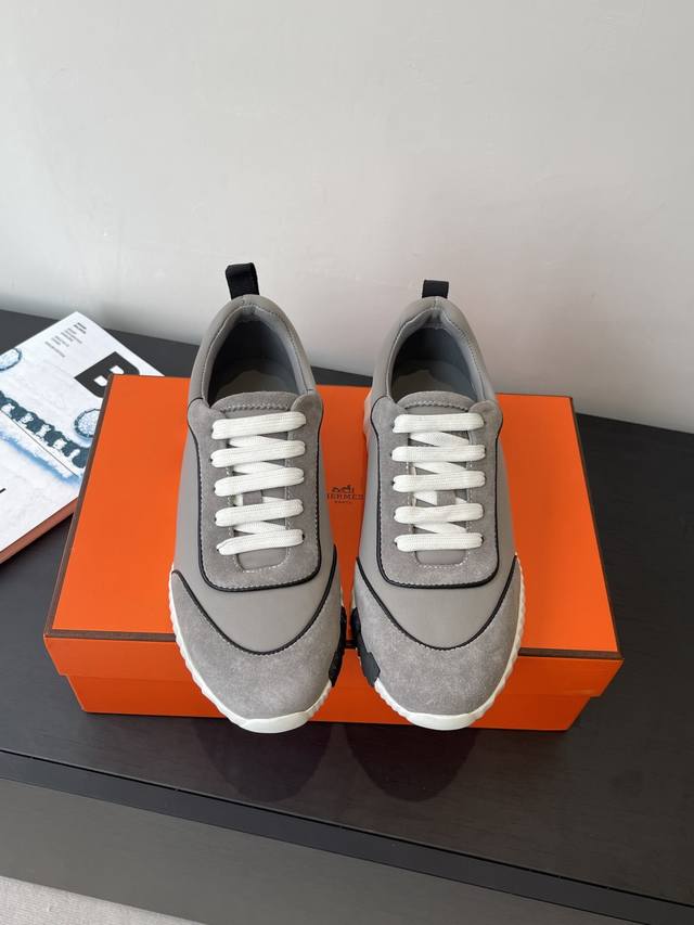 Top version for men and women Hermes H classic couple's casual sports shoes Coup