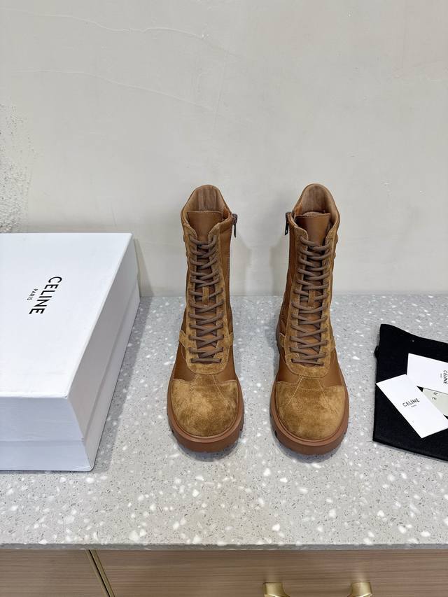 G069 Celine 25Ss new autumn/winter retro-style Martin boots. A must-have for ear