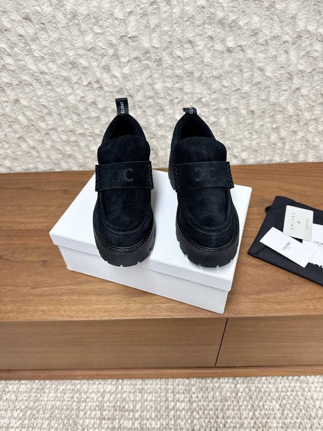 G101 Celine 25Ss new autumn/winter thick-soled loafers . Many celebrities and i