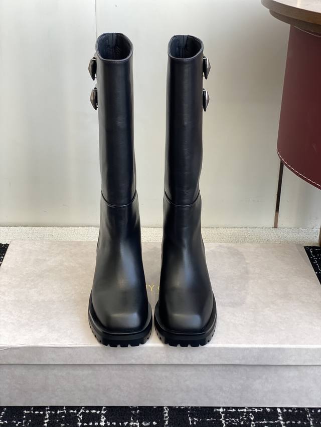 Shopping-level ankle boots 510 long boots Jimmy Choo genuine leather French retr