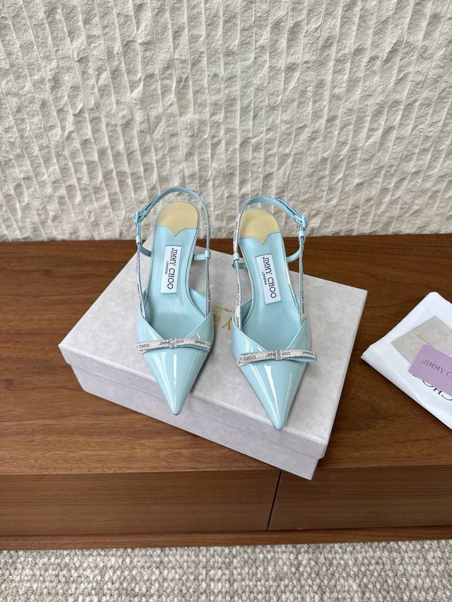 Jimmy Choo's new spring/summer 2025 bow kitten heel sandals are here! Paired wit
