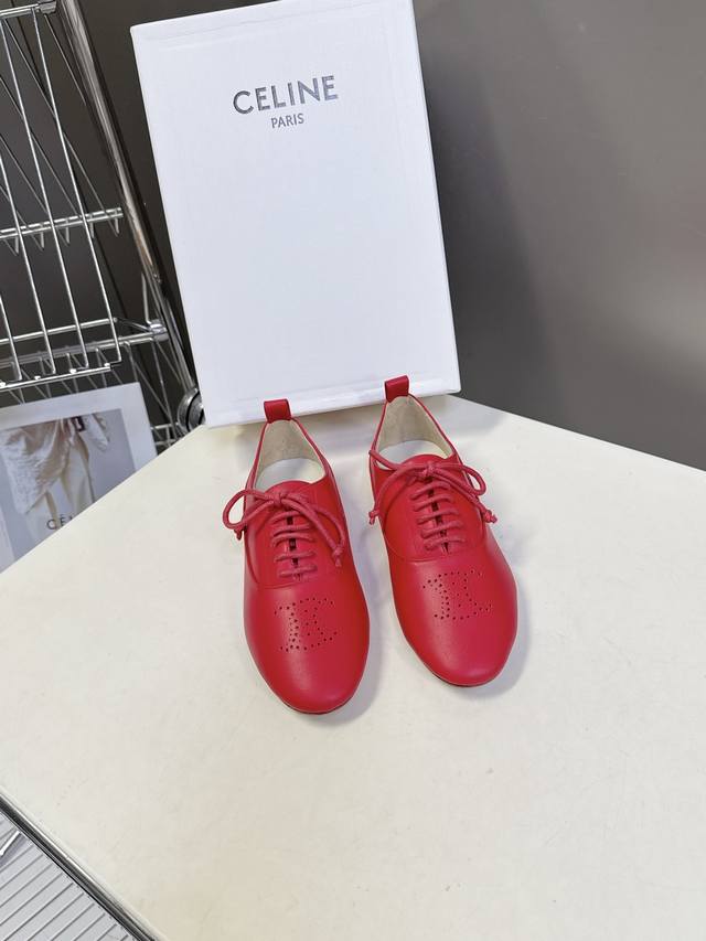 Celine's latest runway ballet lace-up pumps. A hit from the Spring/Summer 26 run