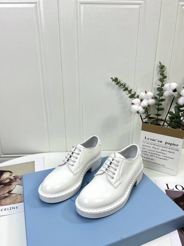 prada Prada couple casual leather shoes, 1:1 original purchasing quality, top qu