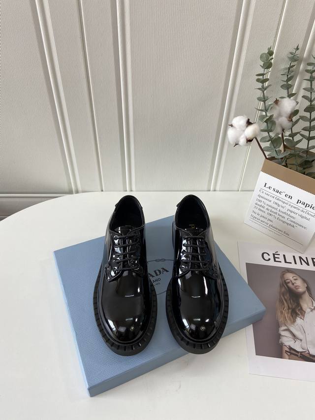 prada Prada couple casual leather shoes, 1:1 original purchasing quality, top qu