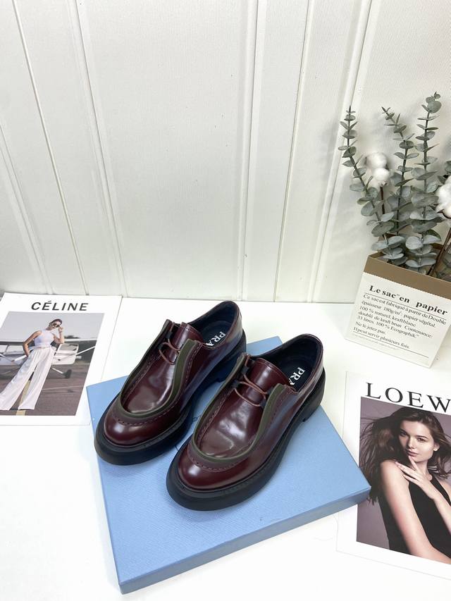 Factory p batch Prada parada top version spring and summer catwalk loafers coun