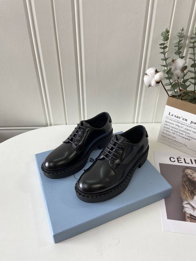 prada Prada couple casual leather shoes, 1:1 original purchasing quality, top qu