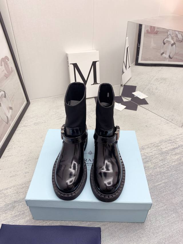 High version Popular p home dark series ~ prad-A new elastic boots slimming art