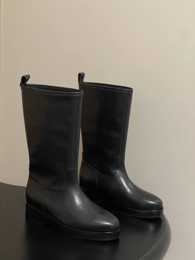 High-end version Loro Piana Lp100S autumn/winter new John straight boots, slip-