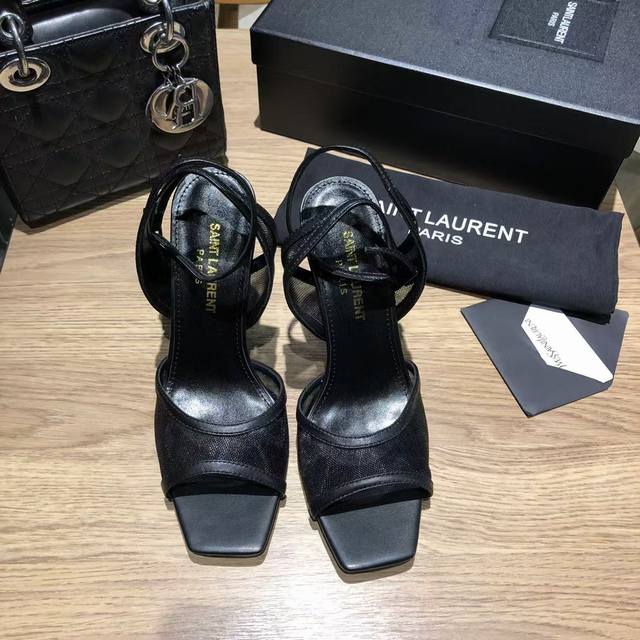 Saint Laurent YSL mesh high-heeled sandals. These are so captivating! I'm in lov
