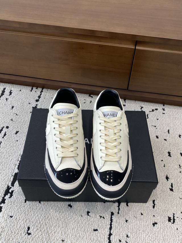 High version Chanel 25Ss latest white shoes, casual sports shoes, skateboard sho