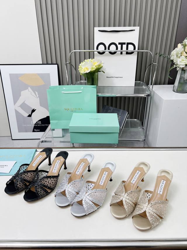 Factory direct women's shoes, sportswear, original single item, Q Aquazzura Gold