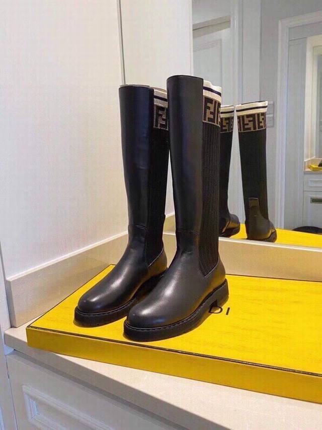 Factory Price Women's Shoes Sports Original Fend*: Fendi Early Autumn Sock Boots