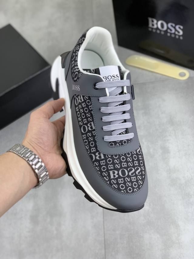 Factory direct price men's sports shoes, original Boss 2025 lace-up classic high