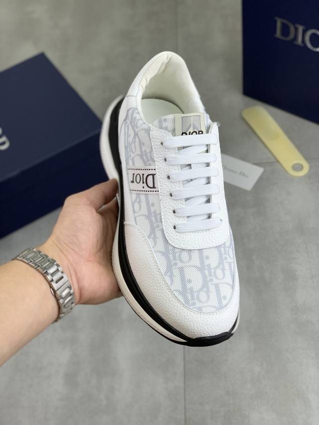 Factory direct price for men's sports shoes, original Dior 2025 Dior lace-up low