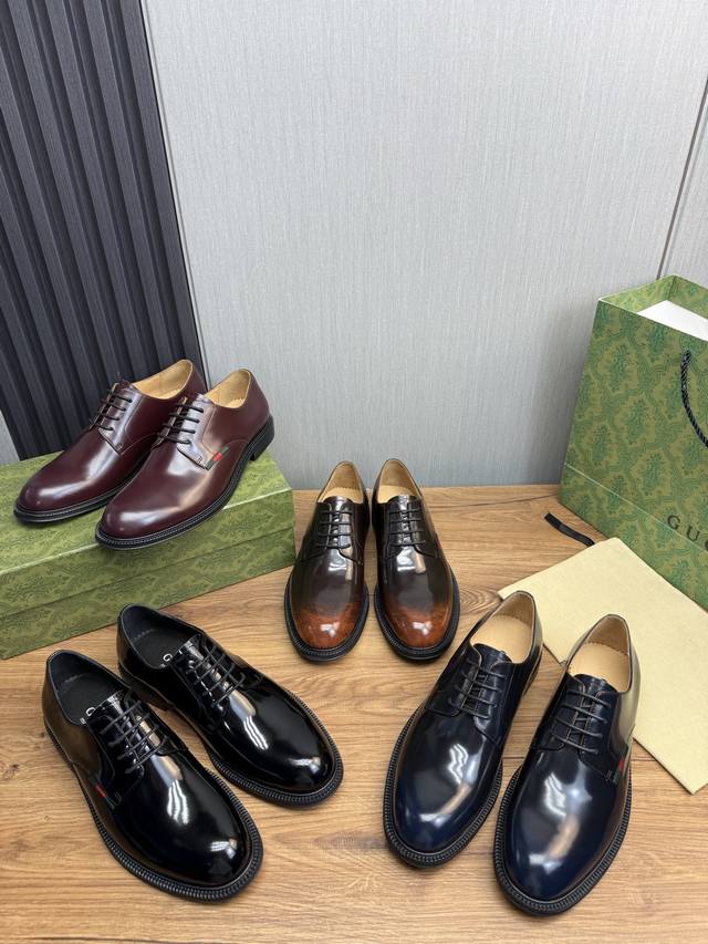 Factory direct price men's sports shoes original Gucci men's business casual lea