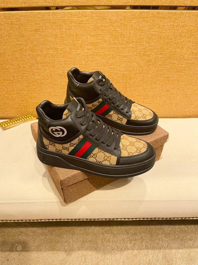 Factory direct price for men's sports shoes, original Gucci high-top casual Kore