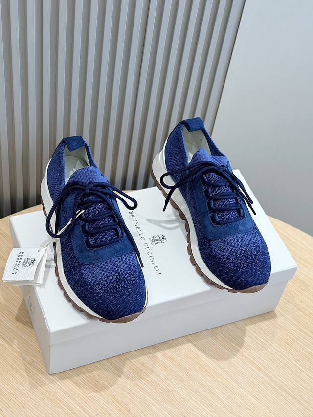 Brunello Cucinelli Flyknit Men's Sneakers Inspired by precious yarn, this new sn