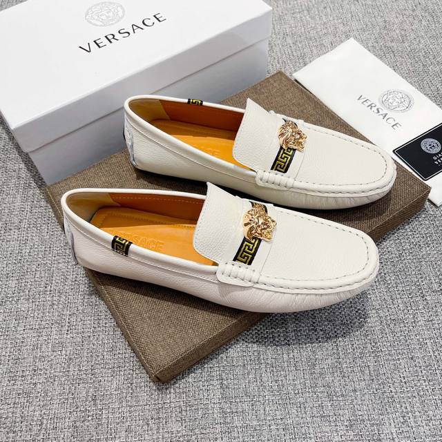 This is a high-end, best-selling Versace driving shoe from the official website.