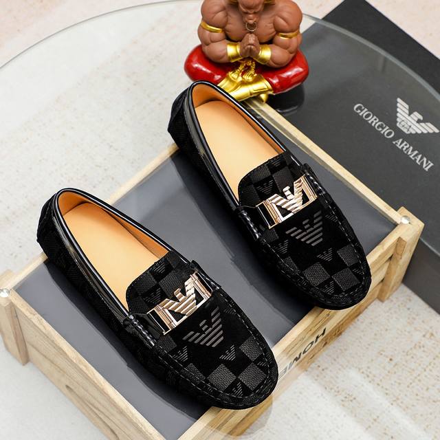 Factory direct price Armani new casual loafers, 1:1 replica of boutique shoes wi