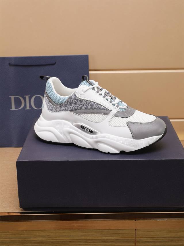 Top-tier D-brand B22 men's sneakers. Inspired by retro running shoes, the chunky