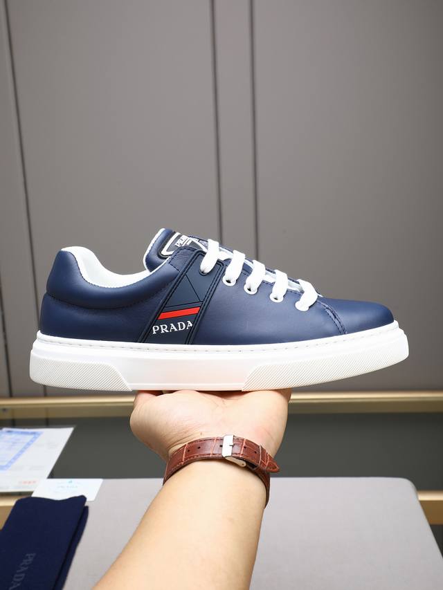 Prad* New Men's Casual Shoes. These versatile shoes are crafted from top-grain c