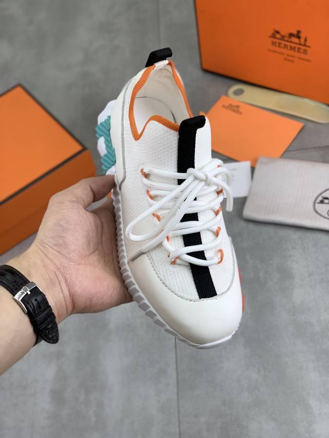 Factory direct price, top-tier original Hermes men's Drift Sneaker, summer new c