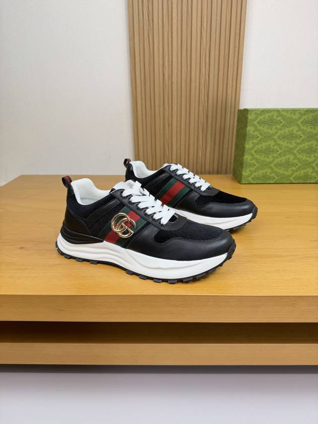 Gucci - High-end quality original single casual sports shoes - Upper: Nappa calf