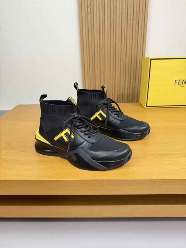 Fendi - High-end quality original single casual sports shoes - Upper: Nappa calf