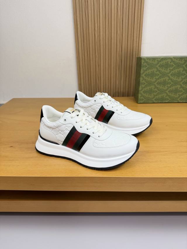 Gucci - High-end quality original single casual sports shoes - Upper: Nappa calf
