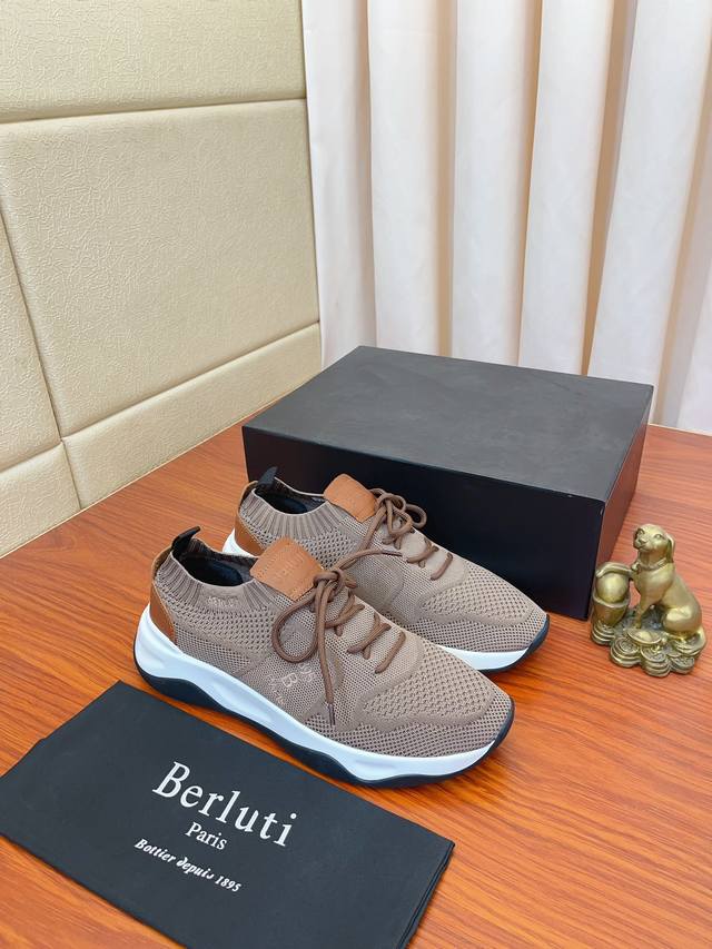 Price: Berlut* New arrival Shadow Knit and Leather Sneakers. These sock-like sho