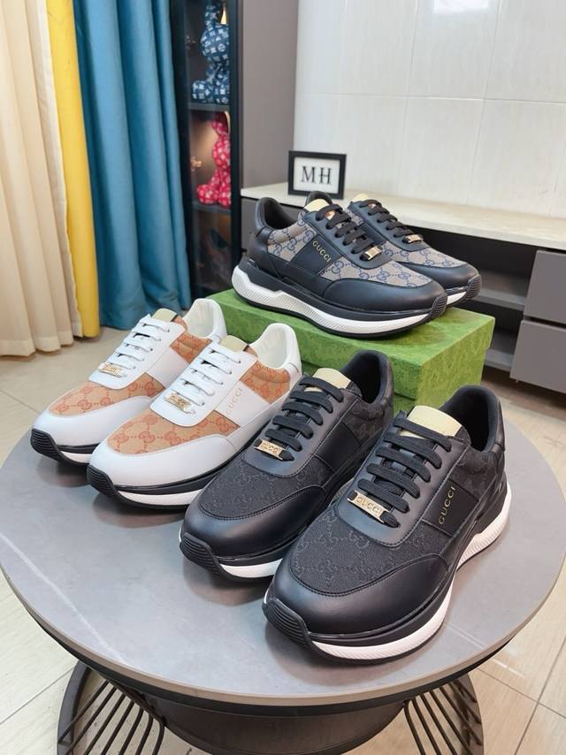 Factory Price P Gucci's new lace-up casual men's shoes are now available! The ma