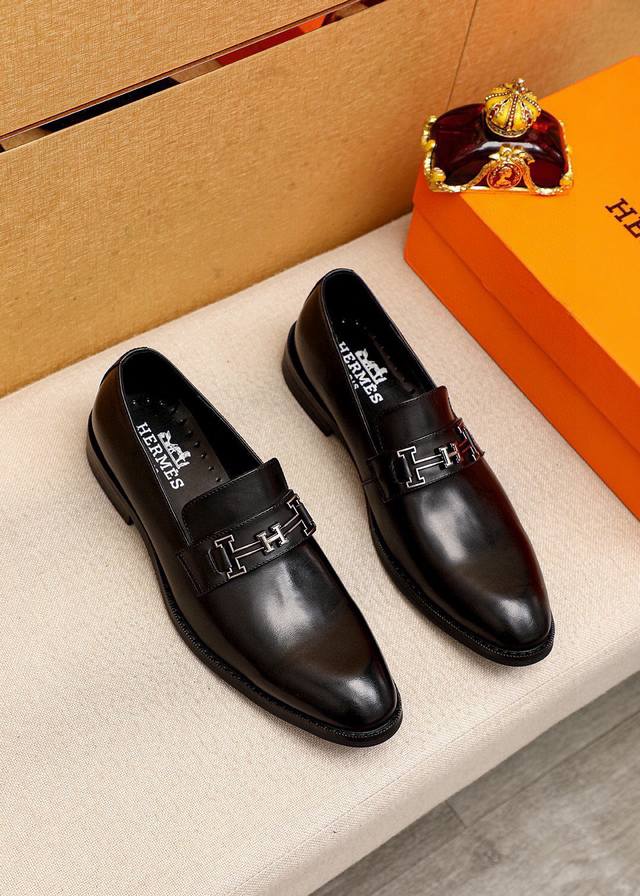 Product Brand: Hermes Casual Leather Shoes True to Size: 38-44, 45 (Custom Sizes