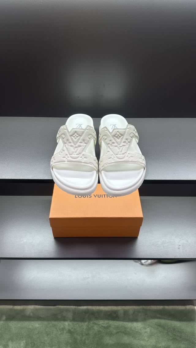 Top-tier LV men's spring/summer slippers, same style as those in boutiques. Ital