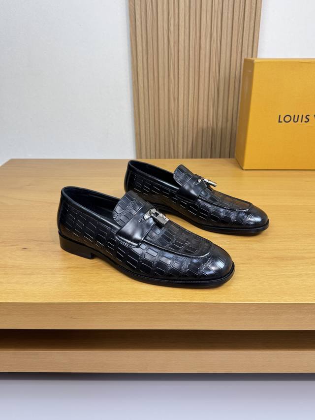 Louis Vuitton - High-end quality original single-piece formal leather shoes - Up