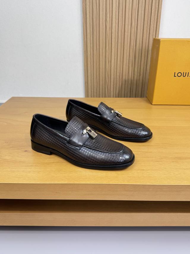 Louis Vuitton - High-end quality original single-piece formal leather shoes - Up