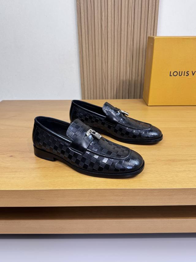 Louis Vuitton - High-end quality original single-piece formal leather shoes - Up