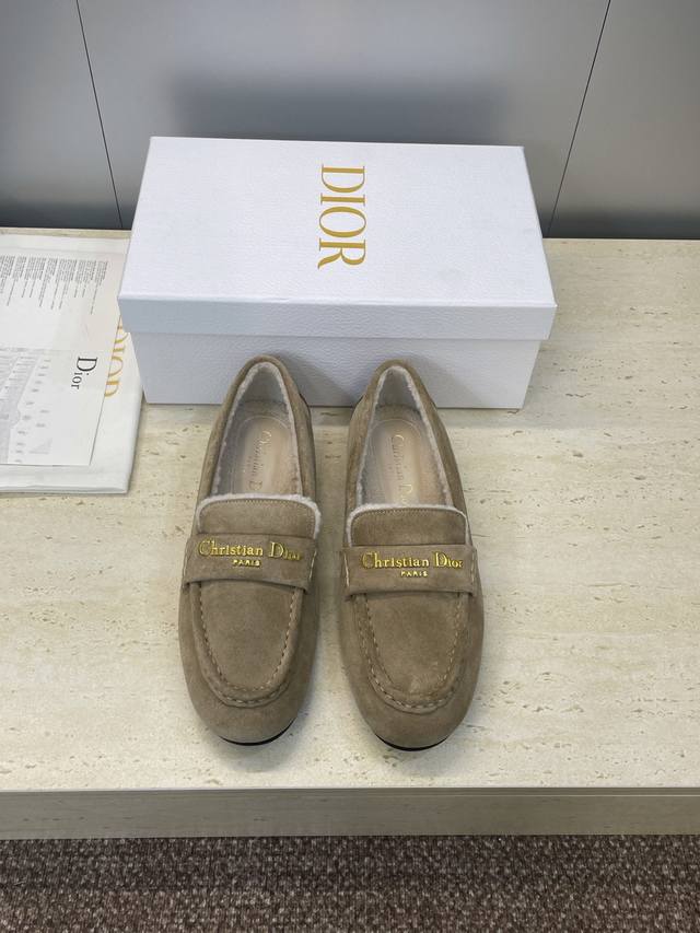 Factory Price Dior 2025 Autumn/Winter New D-Boy Haute Couture Series D-Alps Flat
