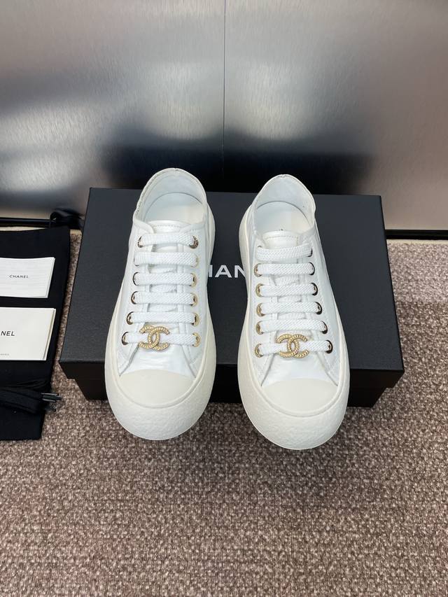 Factory Price P Chanel Fall/Winter Classic Series Lace-up Casual Women's Shoes w