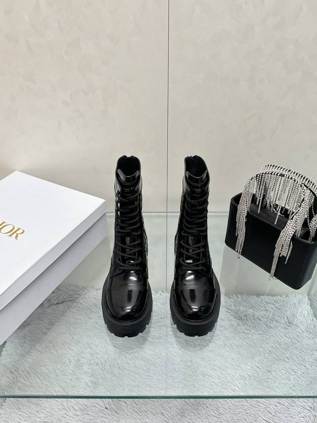 Factory Price: Miss Dior Embroidered Ankle Boots, Autumn/Winter Ankle Boots, Lat