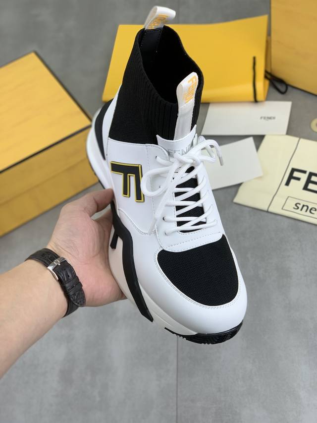 Factory direct price, latest Fendi original version, imported cowhide casual spo