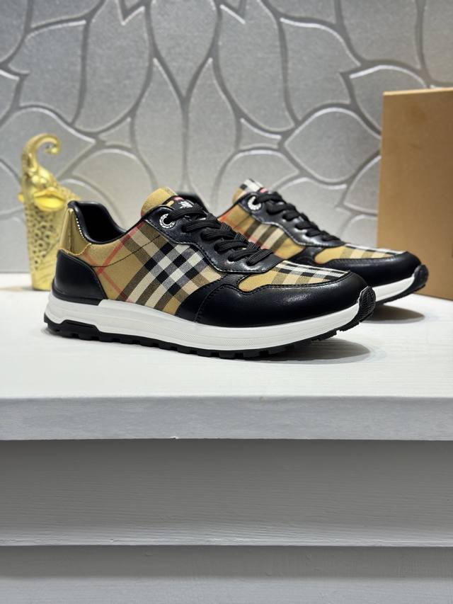 Burberry* Original quality New Burberry men's classic low-top sneakers, a refres