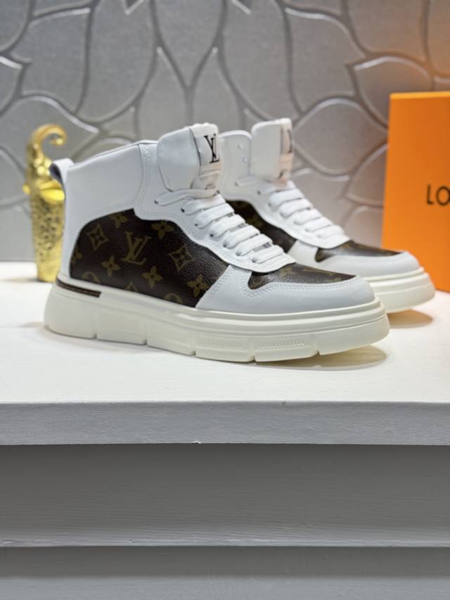 Louis Vuitto Top-Tier Authentic Replica Louis Vuitton High-Top Men's Casual Shoe