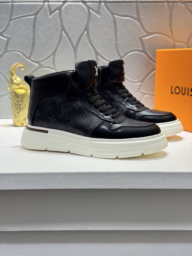 Louis Vuitto Top-Tier Authentic Replica Louis Vuitton High-Top Men's Casual Shoe