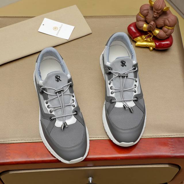 Factory Price Stefano Ricc* This "K" calfskin sneaker from the top Italian mensw