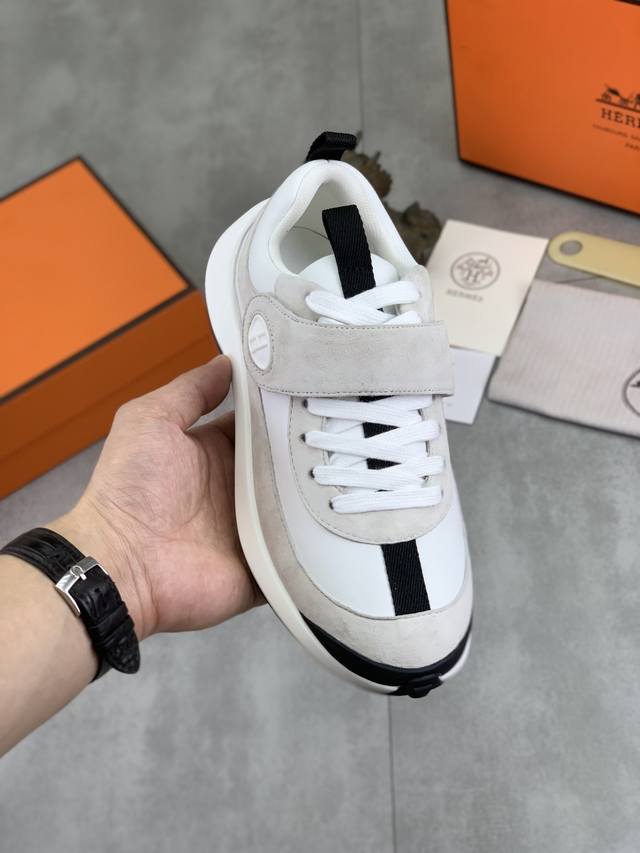 Factory Price, Top-Tier Original Hermes Couple Style Drift Sneaker, Autumn New C