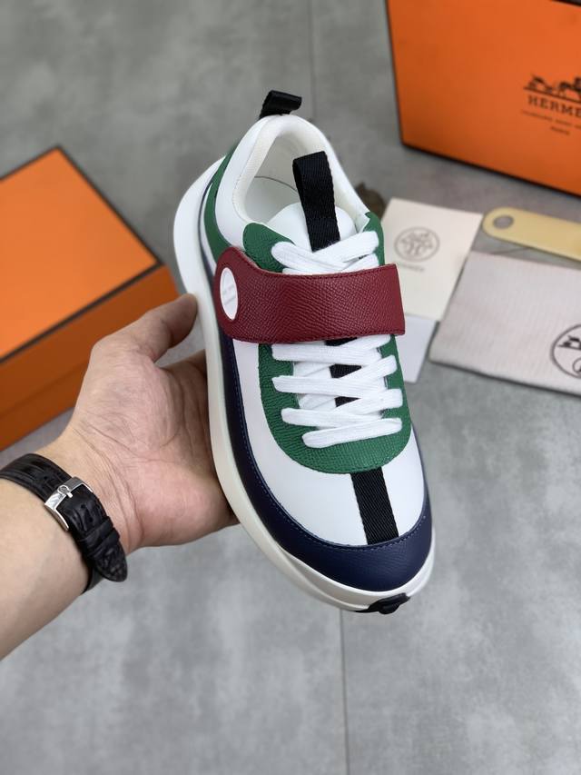 Factory direct price, top-tier original Hermes Drift Sneaker, autumn new casual